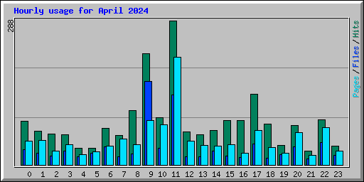 Hourly usage for April 2024