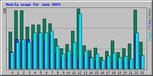 Hourly usage for June 2024