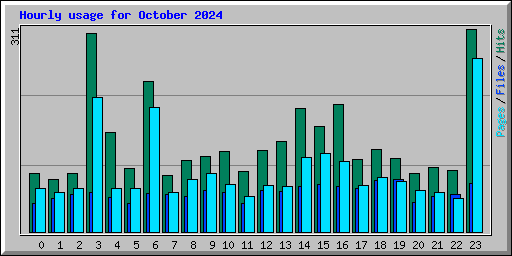 Hourly usage for October 2024
