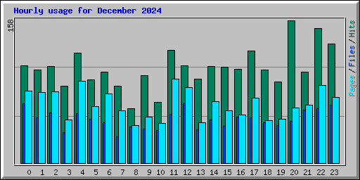 Hourly usage for December 2024