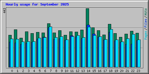 Hourly usage for September 2025