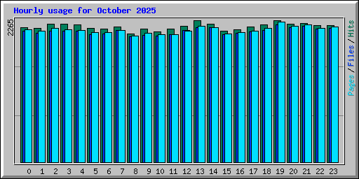 Hourly usage for October 2025