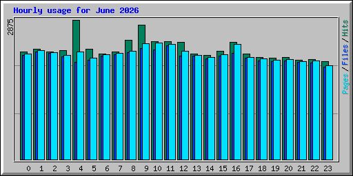 Hourly usage for June 2026