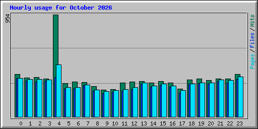 Hourly usage for October 2026